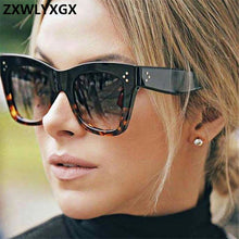 Load image into Gallery viewer, women brand design retro colorful transparent fashion cat eye  UV400