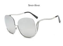 Load image into Gallery viewer, Luxury Brand Half Frame Round Sunglasses Women