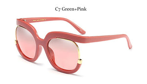 Luxury Oversized Square Gradient Sunglasses Women