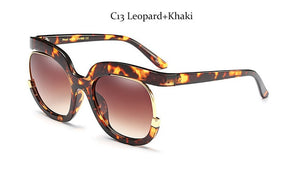 Luxury Oversized Square Gradient Sunglasses Women